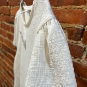 J Crew NWT puff sleeve white top